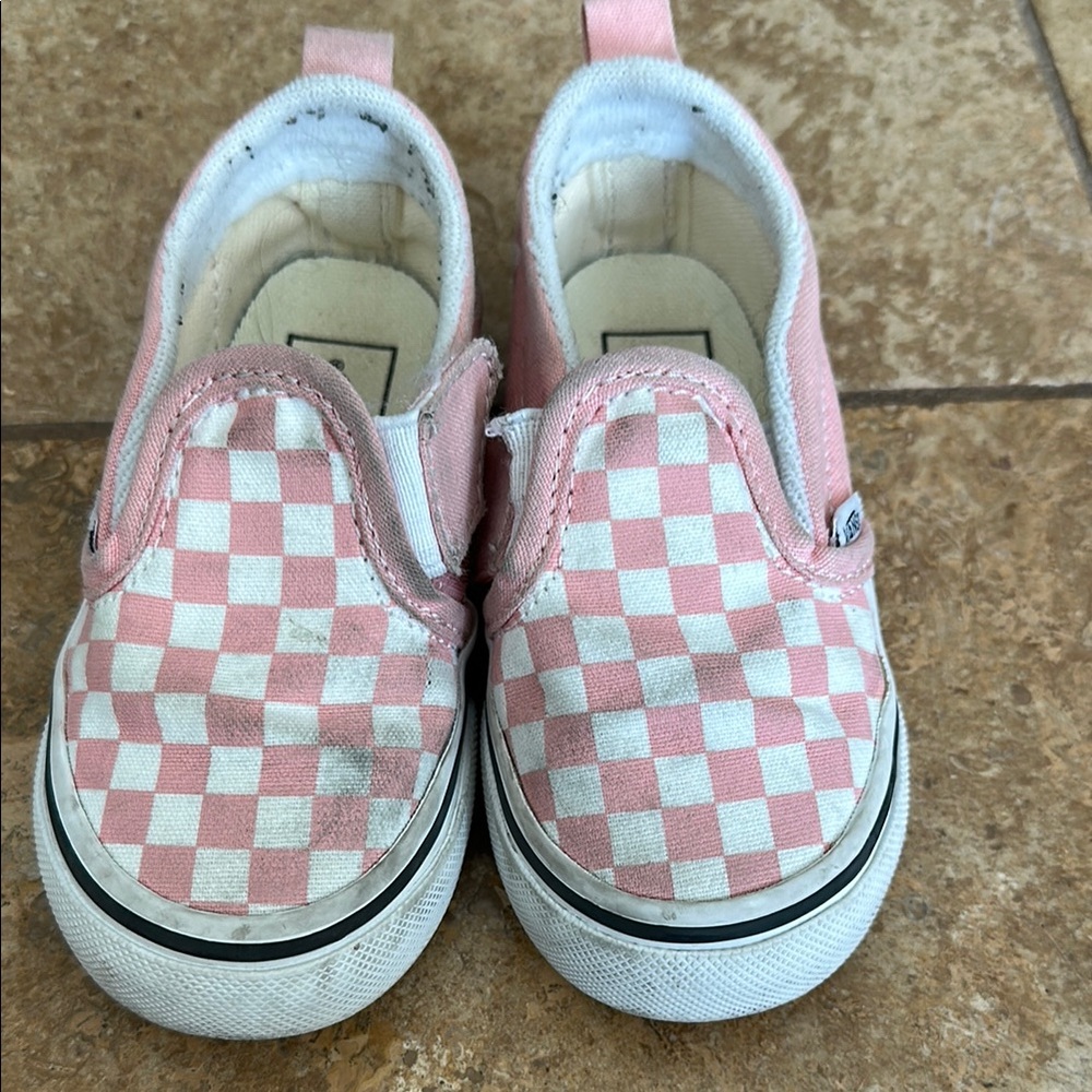 Vans Toddler Size 7 Slip Ons - Pink
